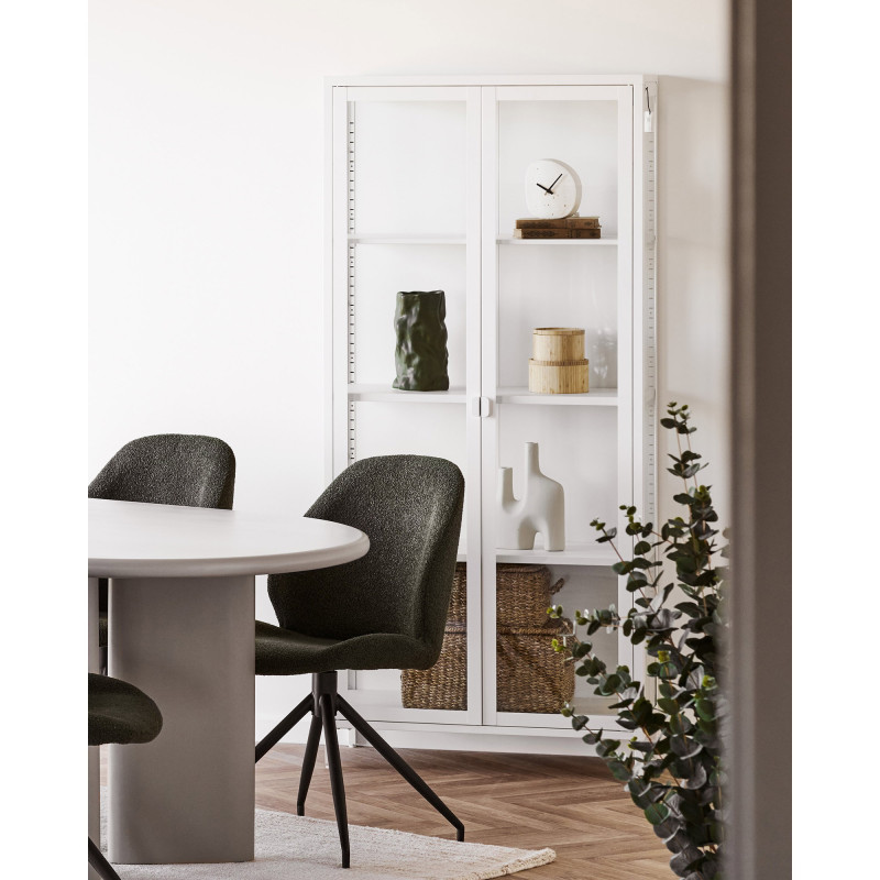 Vase céramique organique vert olive 25,5 cm Kaelor House Nordic - 4