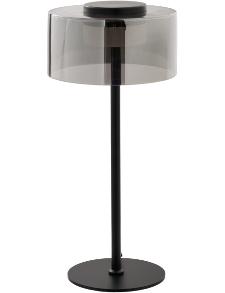 Lampe à poser LED métal noir verre fumé 45 cm Cholet House Nordic - 1