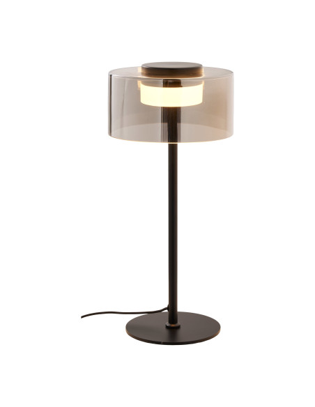 Lampe à poser LED métal noir verre fumé 45 cm Cholet House Nordic - 3
