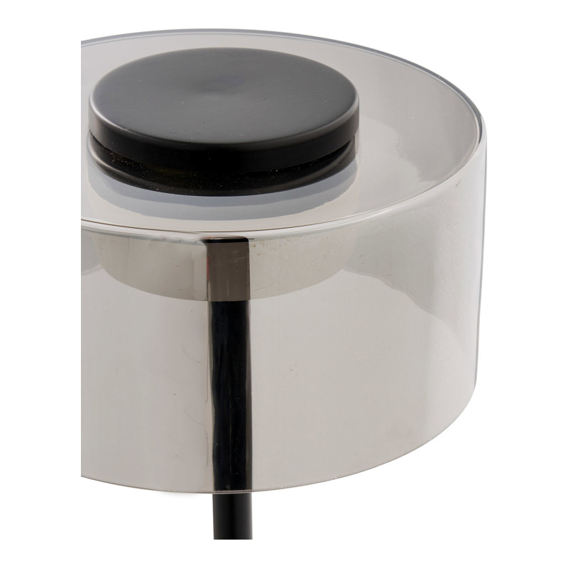 Lampe à poser LED métal noir verre fumé 45 cm Cholet House Nordic - 4
