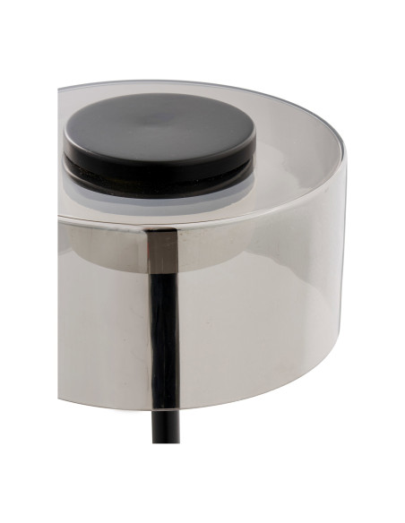 Lampe à poser LED métal noir verre fumé 45 cm Cholet House Nordic - 4