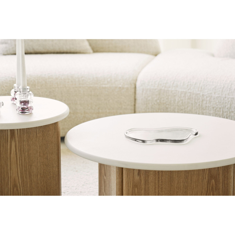 Plateau de présentation en verre fumé organique 30x21 cm Sjarel House Nordic - 2