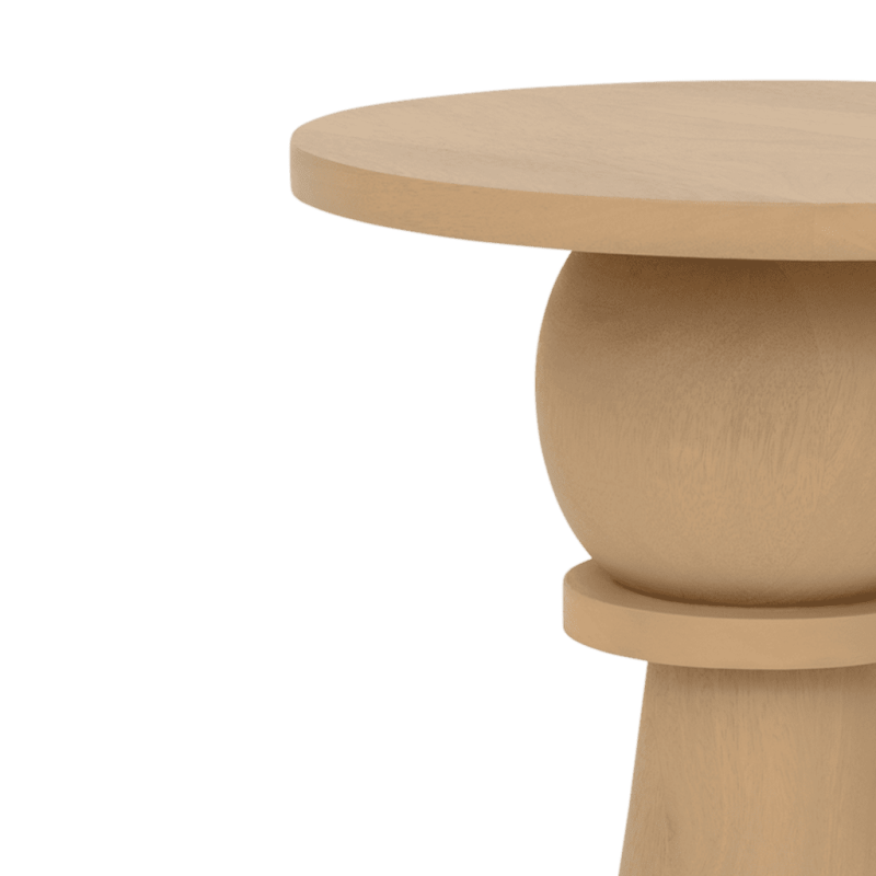 Table d’appoint ronde en manguier clair 45 cm Masaki Urban Nature Culture - 4