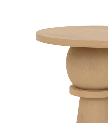 Table d’appoint ronde en manguier clair 45 cm Masaki Urban Nature Culture - 4