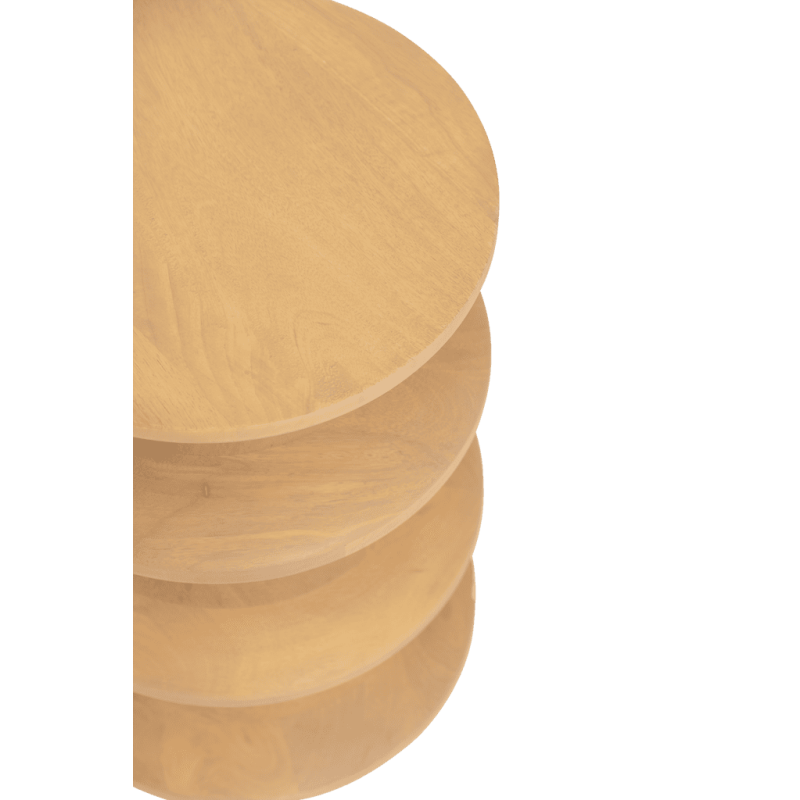 Table d’appoint ronde bois de manguier clair 41 cm Zira Urban Nature Culture - 3