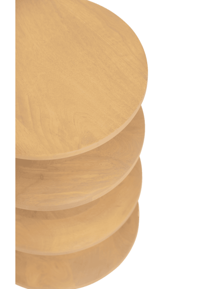 Table d’appoint ronde bois de manguier clair 41 cm Zira Urban Nature Culture - 3