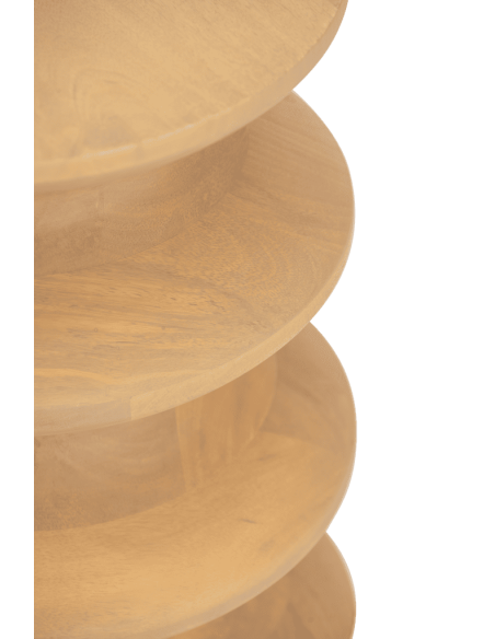 Table d’appoint ronde bois de manguier clair 41 cm Zira Urban Nature Culture - 4