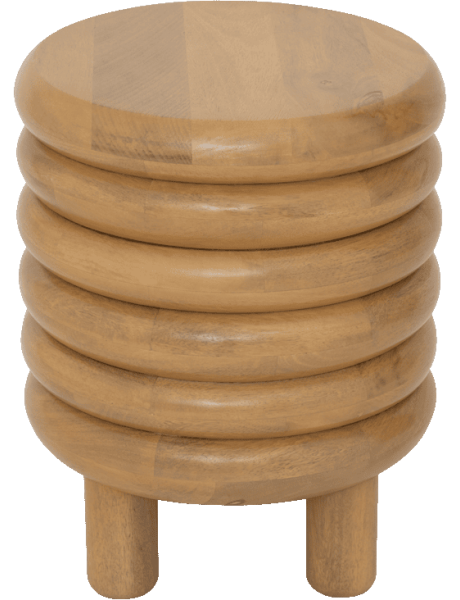 Table d’appoint ronde manguier clair 40 cm Anuk Urban Nature Culture - 1