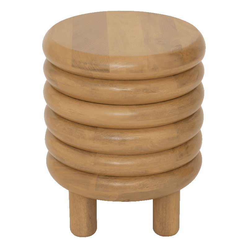 Table d’appoint ronde manguier clair 40 cm Anuk Urban Nature Culture - 1