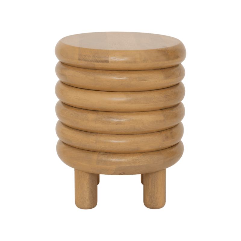 Table d’appoint ronde manguier clair 40 cm Anuk Urban Nature Culture - 3