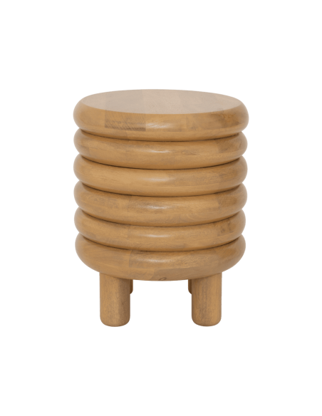 Table d’appoint ronde manguier clair 40 cm Anuk Urban Nature Culture - 3