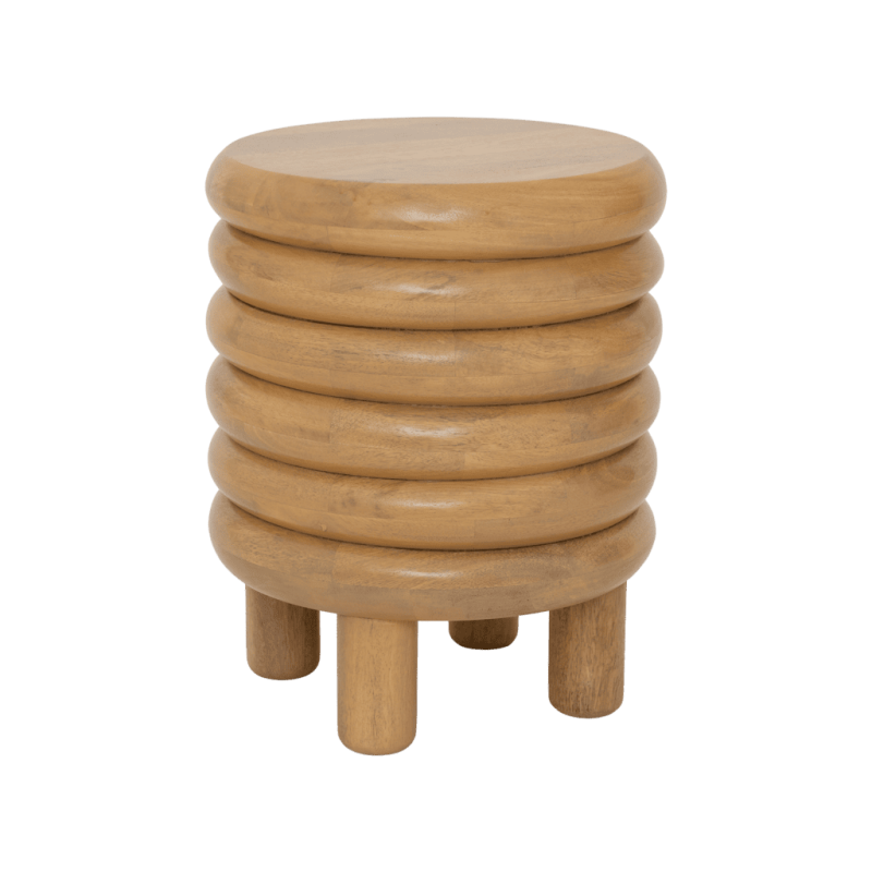Table d’appoint ronde manguier clair 40 cm Anuk Urban Nature Culture - 4
