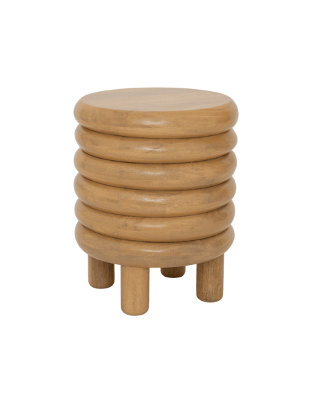 Table d’appoint ronde manguier clair 40 cm Anuk Urban Nature Culture - 4