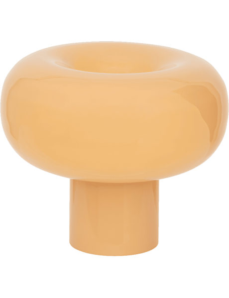 Lampe champignon en verre recyclé orange argile 26 cm Pele Urban Nature Culture - 1