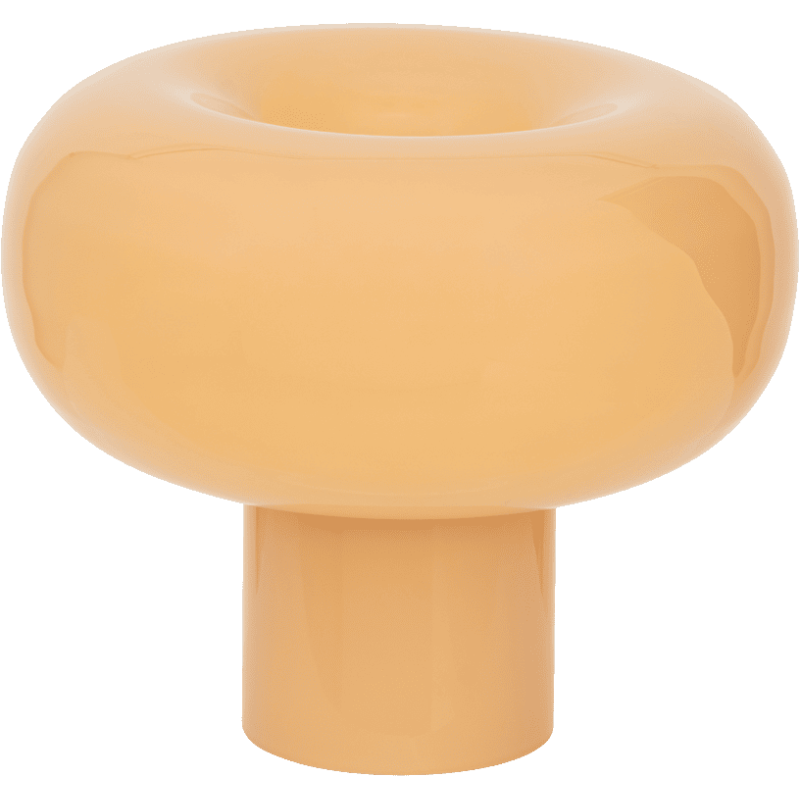Lampe champignon en verre recyclé orange argile 26 cm Pele Urban Nature Culture - 1