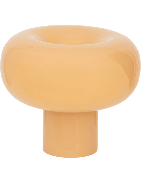 Lampe champignon en verre recyclé orange argile 26 cm Pele Urban Nature Culture - 1