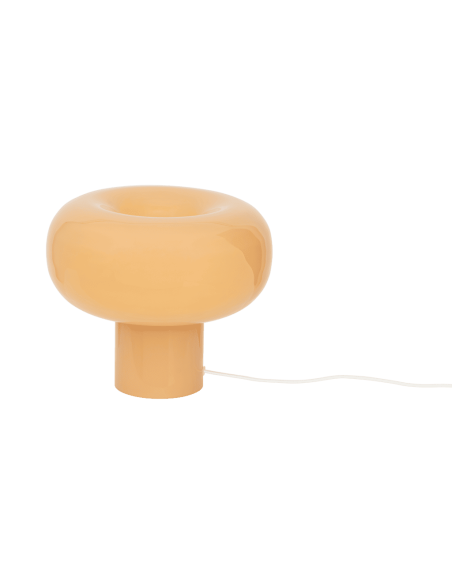 Lampe champignon en verre recyclé orange argile 26 cm Pele Urban Nature Culture - 3