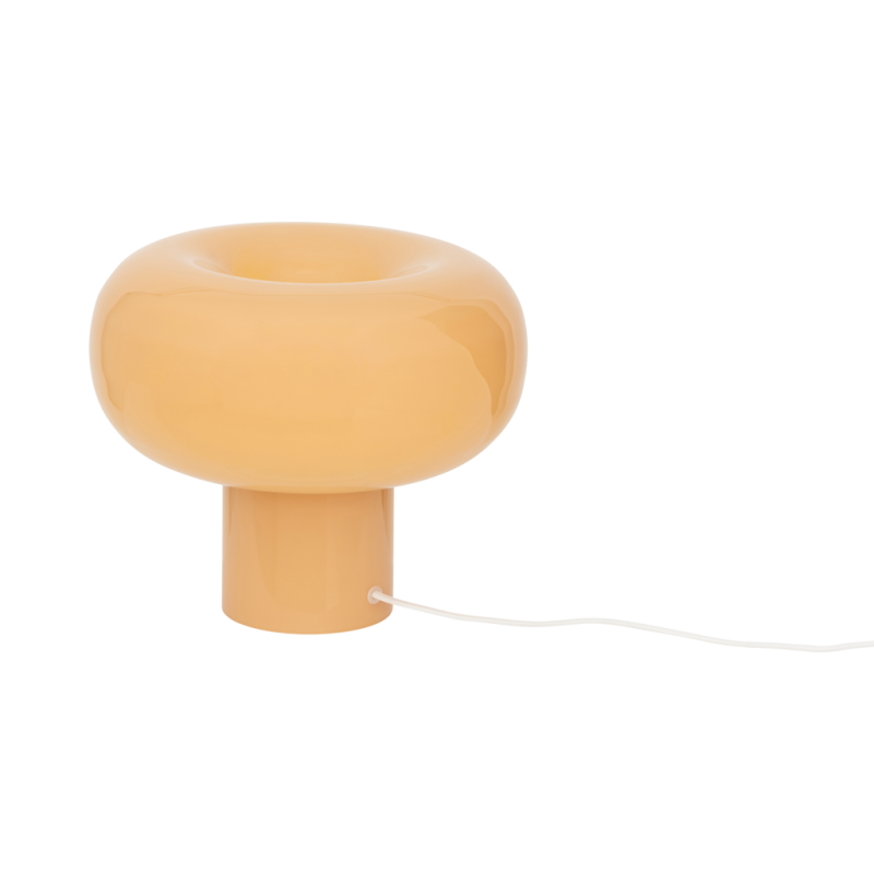 Lampe champignon en verre recyclé orange argile 26 cm Pele Urban Nature Culture - 4