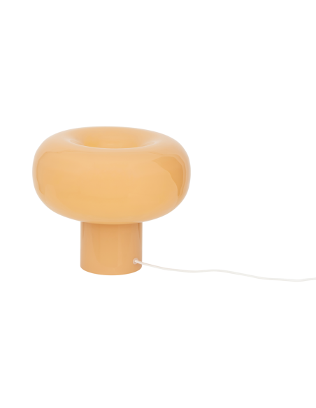 Lampe champignon en verre recyclé orange argile 26 cm Pele Urban Nature Culture - 4