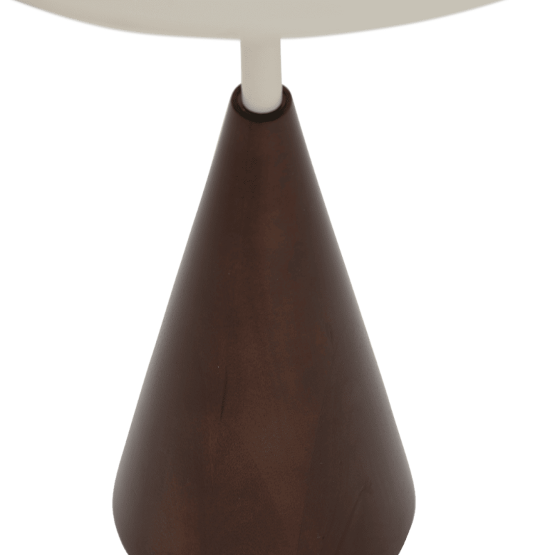 Table d’appoint ronde métal blanc et manguier 45 cm Yori Urban Nature Culture - 4