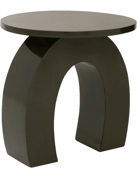 Table d’appoint ronde manguier vert kaki 39 cm Fero Urban Nature Culture - 1
