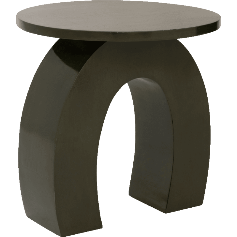Table d’appoint ronde manguier vert kaki 39 cm Fero Urban Nature Culture - 1