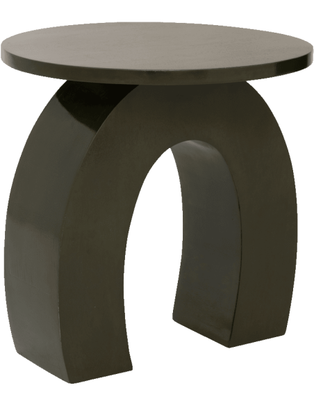 Table d’appoint ronde manguier vert kaki 39 cm Fero Urban Nature Culture - 1