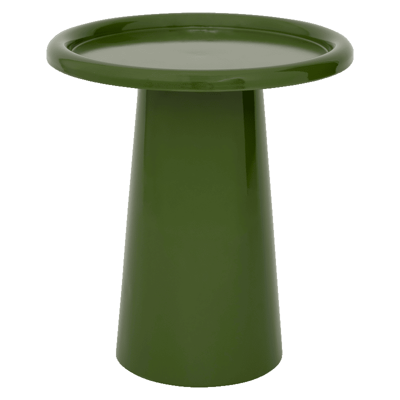 Table d’appoint ronde métal vert olive 42 cm Kimiko Urban Nature Culture - 1