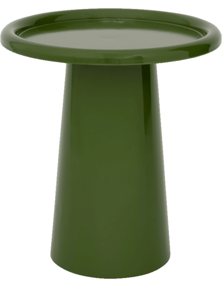 Table d’appoint ronde métal vert olive 42 cm Kimiko Urban Nature Culture - 1