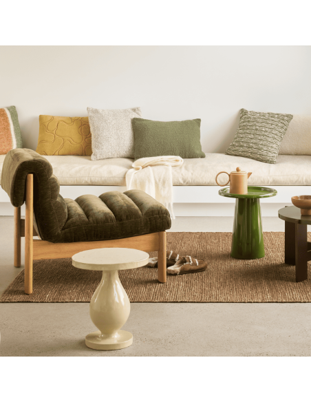 Table d’appoint ronde métal vert olive 42 cm Kimiko Urban Nature Culture - 2