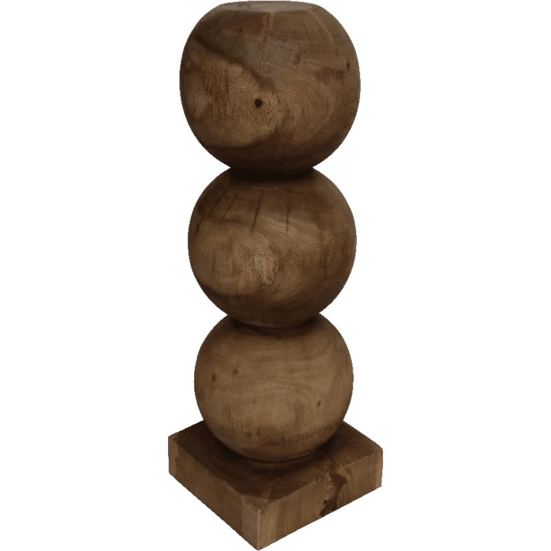 Colonne décorative bois d’acajou 83 cm Bulb Urban Nature Culture - 1