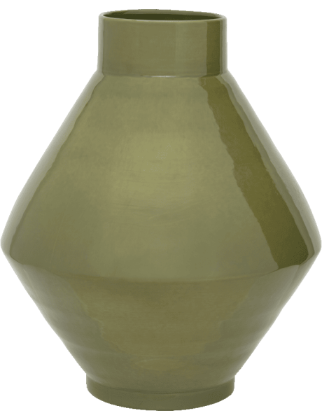 Grand vase céramique vert olive 45 cm Phila Urban Nature Culture - 1