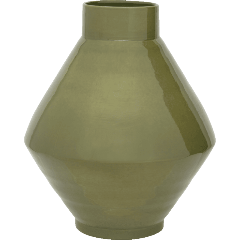 Grand vase céramique vert olive 45 cm Phila Urban Nature Culture - 1
