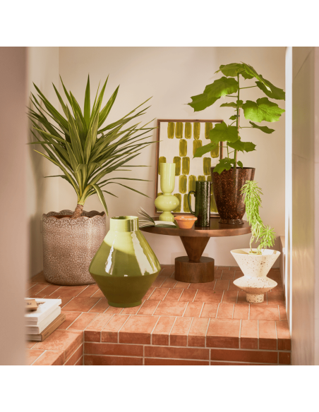 Grand vase céramique vert olive 45 cm Phila Urban Nature Culture - 2