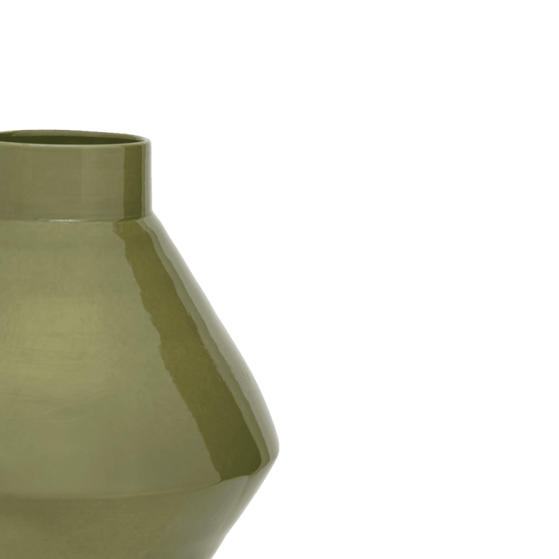 Grand vase céramique vert olive 45 cm Phila Urban Nature Culture - 3