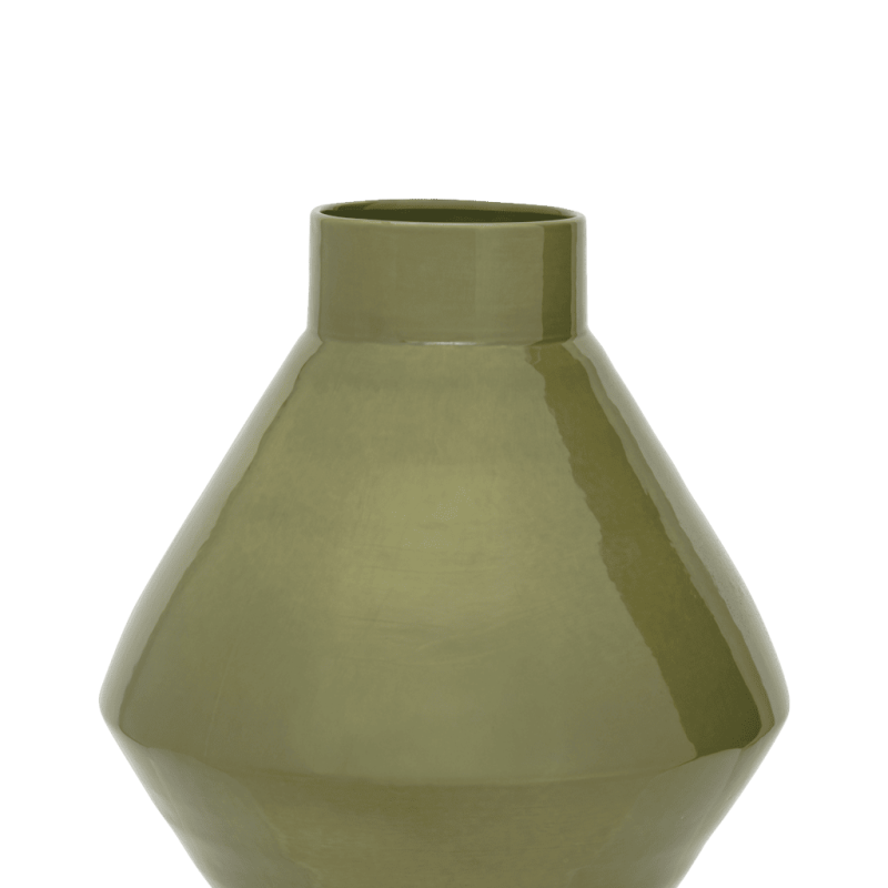 Grand vase céramique vert olive 45 cm Phila Urban Nature Culture - 4