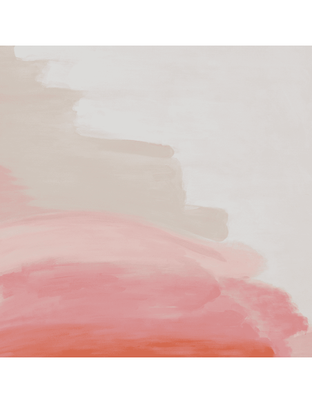 Tableau abstrait beige rose peint main 90x90 cm Aya Urban Nature Culture - 4