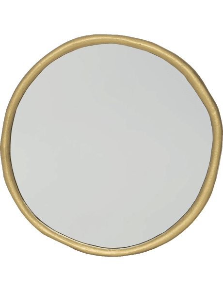 Miroir rond mural aluminium doré 60 cm Rox Urban Nature Culture - 1