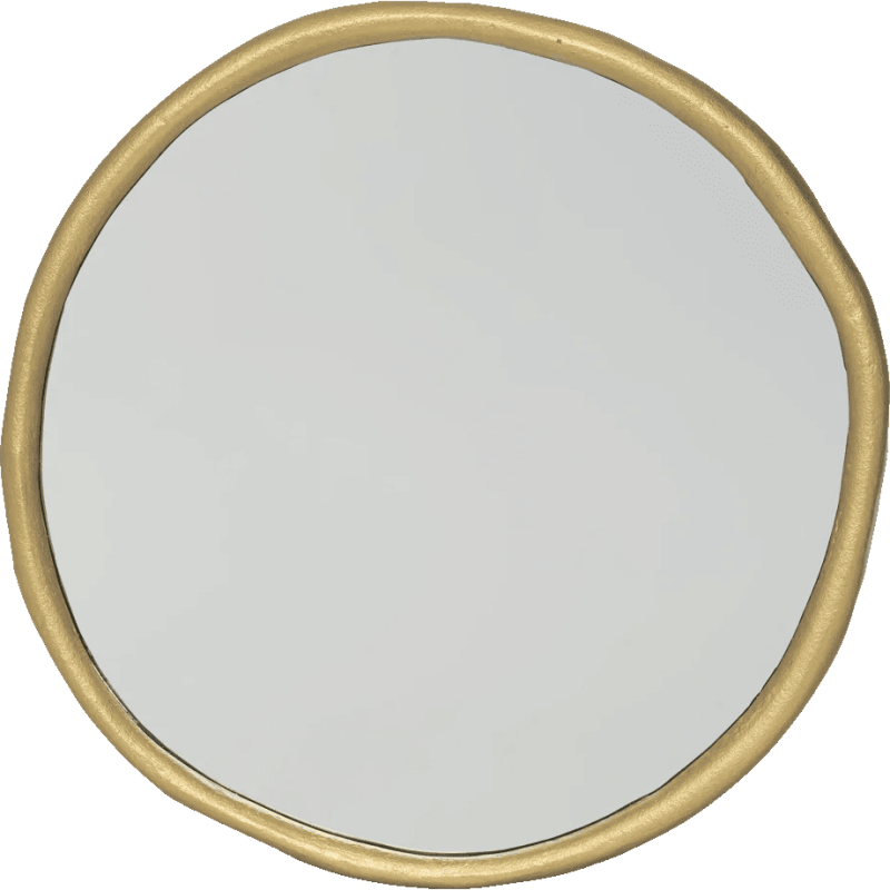 Miroir rond mural aluminium doré 60 cm Rox Urban Nature Culture - 1