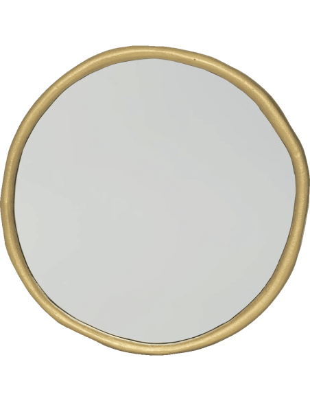 Miroir rond mural aluminium doré 60 cm Rox Urban Nature Culture - 1