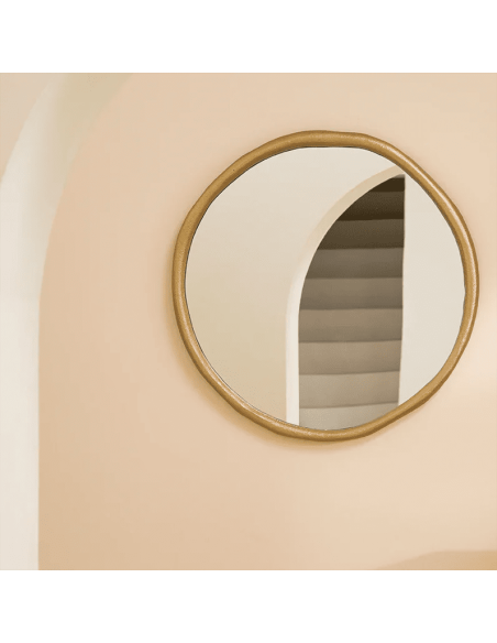 Miroir rond mural aluminium doré 60 cm Rox Urban Nature Culture - 4
