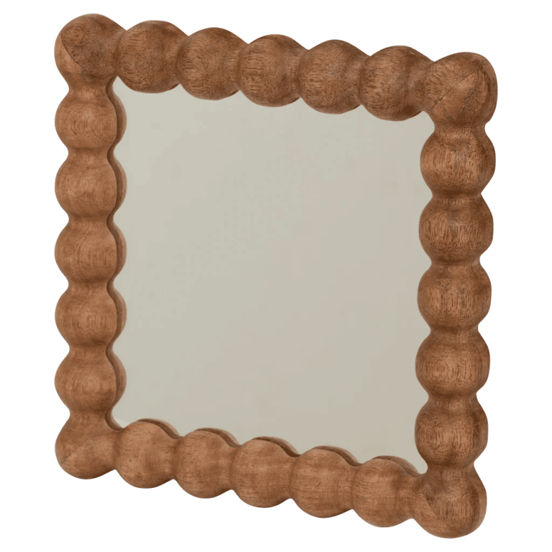 Miroir carré bois de manguier noyer 25x25 cm Sot Urban Nature Culture - 3