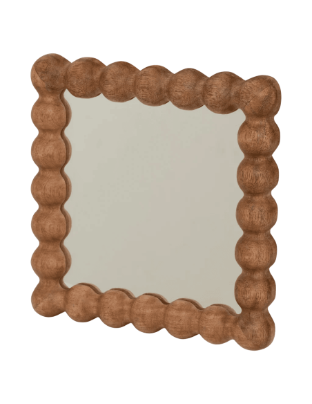 Miroir carré bois de manguier noyer 25x25 cm Sot Urban Nature Culture - 3