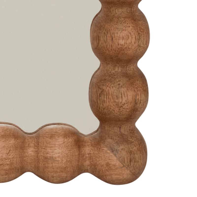 Miroir carré bois de manguier noyer 25x25 cm Sot Urban Nature Culture - 4