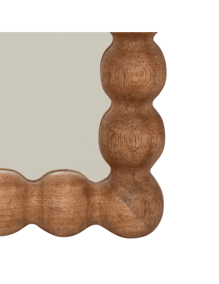 Miroir carré bois de manguier noyer 25x25 cm Sot Urban Nature Culture - 4