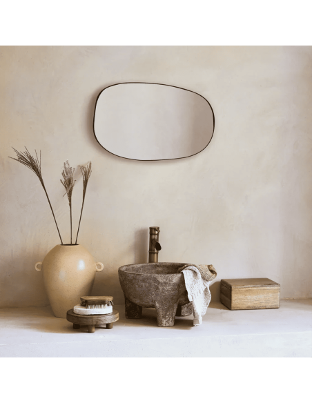 Miroir mural organique noir 39x43 cm Organic Urban Nature Culture - 1