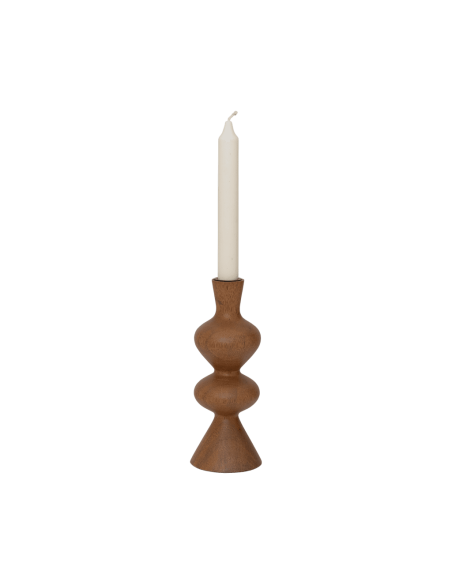 Bougeoir bois de manguier chêne doré 22 cm Rosha Urban Nature Culture - 3