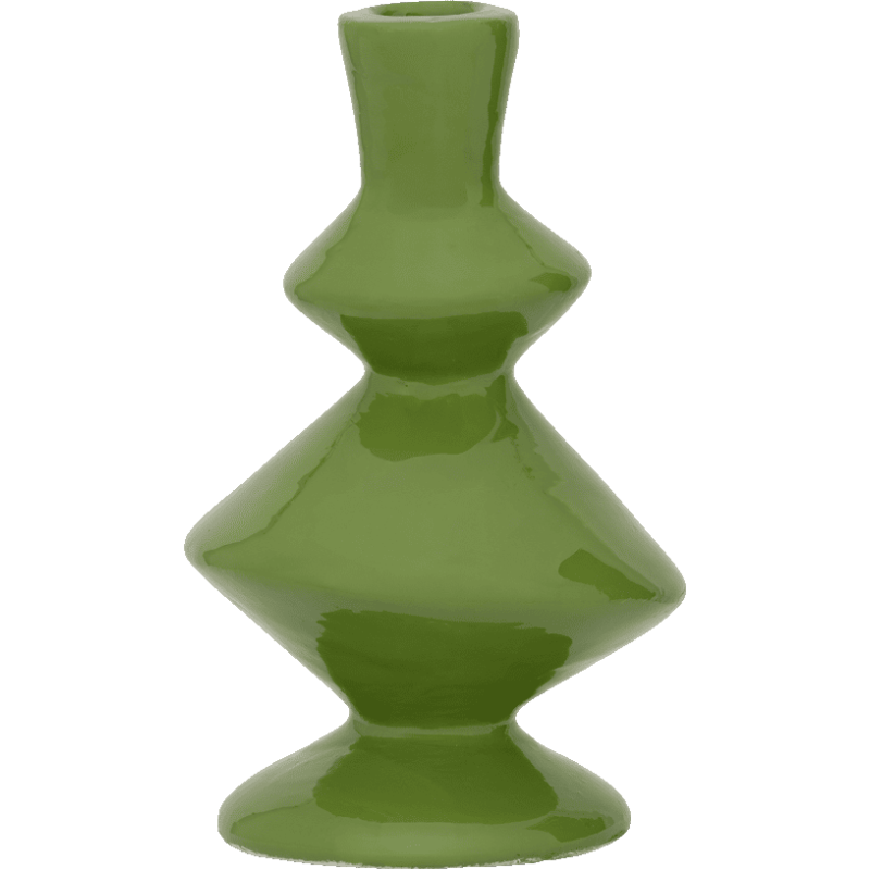Bougeoir design vert écomix 17,5 cm Kenji Urban Nature Culture - 1