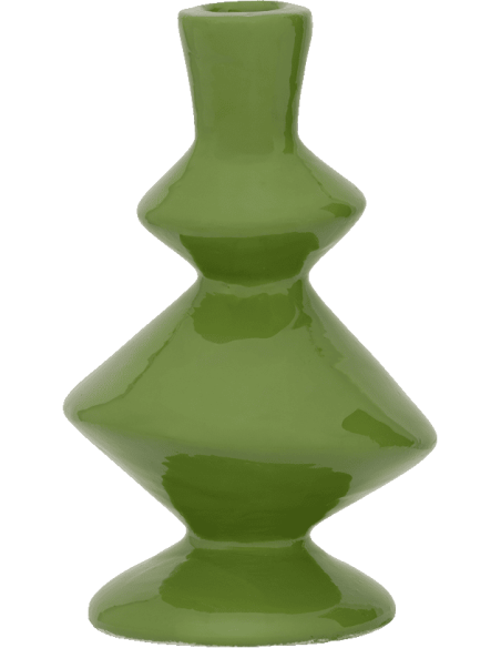 Bougeoir design vert écomix 17,5 cm Kenji Urban Nature Culture - 1