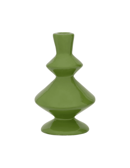 Bougeoir design vert écomix 17,5 cm Kenji Urban Nature Culture - 3